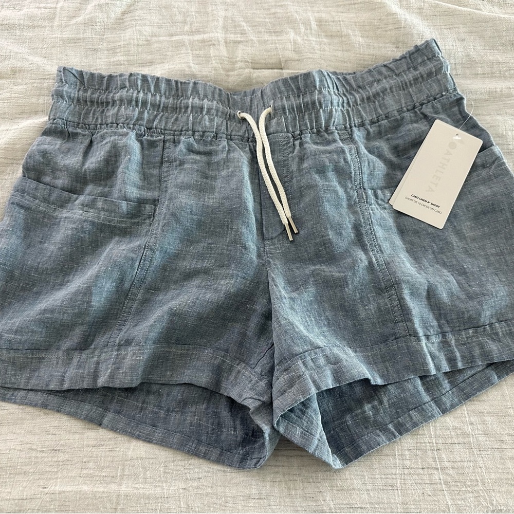 Athleta Cabo Linen Shorts